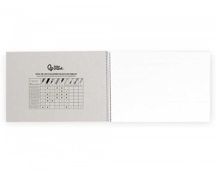 Bloc dibujo liderpapel artistico espiral 230x325mm 20 hojas 130g/m2 sin recuadro sin microperforado