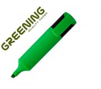 Rotulador greening fluorescente punta biselada verde