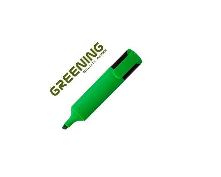 Rotulador greening fluorescente punta biselada verde