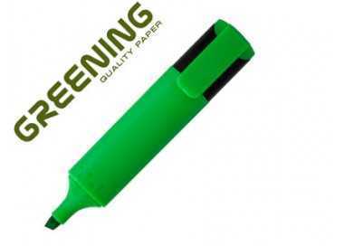 Rotulador greening fluorescente punta biselada verde