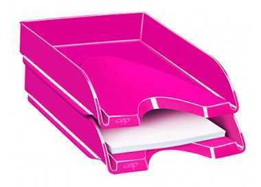 Bandeja sobremesa cep plastico rosa 257x348x66 mm