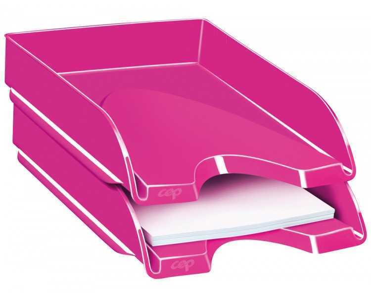 Bandeja sobremesa cep plastico rosa 257x348x66 mm