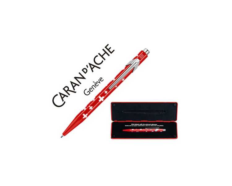 Boligrafo caran d'ache 849 total swiss con estuche punta media