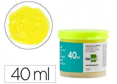 Tempera liderpapel escolar 40 ml amarillo limon