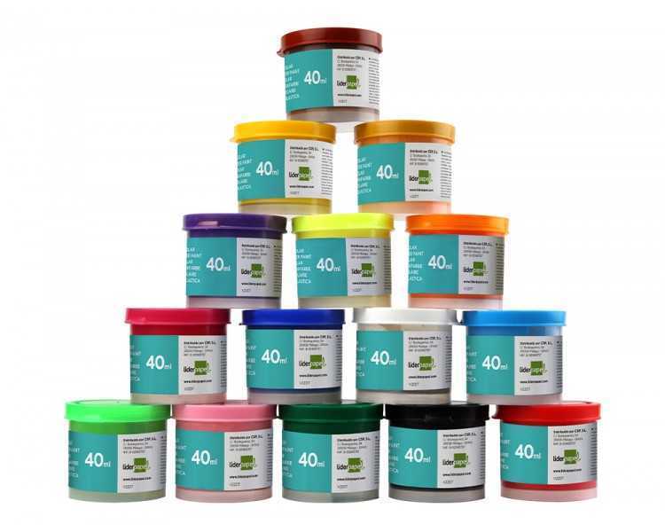 Tempera liderpapel escolar 40 ml amarillo limon