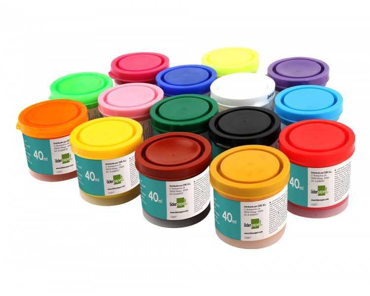 Tempera liderpapel escolar 40 ml amarillo limon