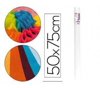 Papel seda liderpapel blanco 17g/m2 rollo de 24 hojas 50x75cm