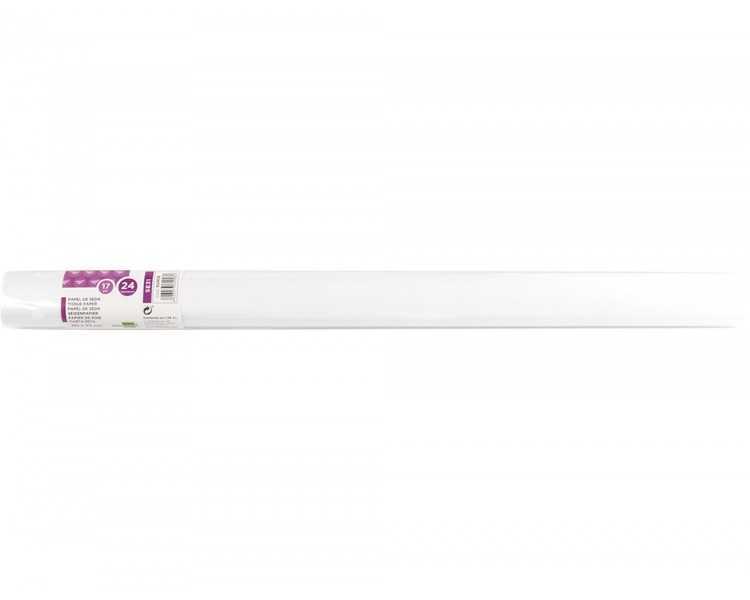 Papel seda liderpapel blanco 17g/m2 rollo de 24 hojas 50x75cm