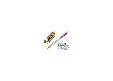 Boligrafo bic cristal fun morado punta 1,6 mm