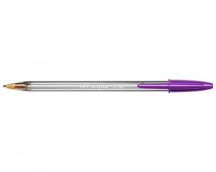Boligrafo bic cristal fun morado punta 1,6 mm