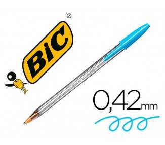 Boligrafo bic cristal fun turquesa punta 1,6 mm