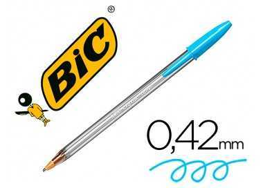 Boligrafo bic cristal fun turquesa punta 1,6 mm