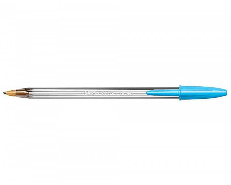 Boligrafo bic cristal fun turquesa punta 1,6 mm