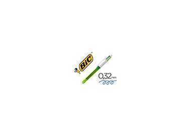 Boligrafo bic cuatro colores azul / negro / rojo / amarillo fluor punta media 1 mm Boligrafo bic cuatro colores azul / negro / rojo / amarillo fluor punta media 1 mm