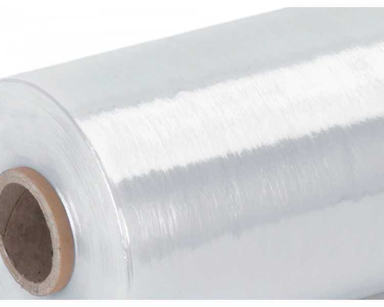 Film extensible manual ancho 100 mm largo 150 mt espesor 23 micras transparente