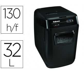Destructora de documentos fellowes automax 150c capacidad de corte 150 hojas clips grapas tarjetas y cd 32l