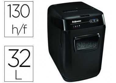 Destructora de documentos fellowes automax 150c capacidad de corte 150 hojas clips grapas tarjetas y cd 32l
