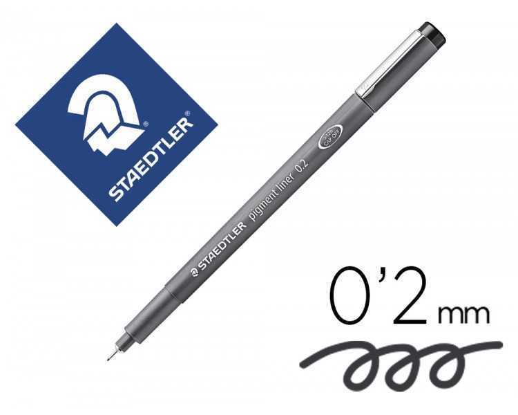 Rotulador staedtler calibrado micrometrico 308 negro 0,2 mm resistente al agua