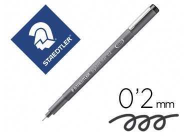 Rotulador staedtler calibrado micrometrico 308 negro 0,2 mm resistente al agua