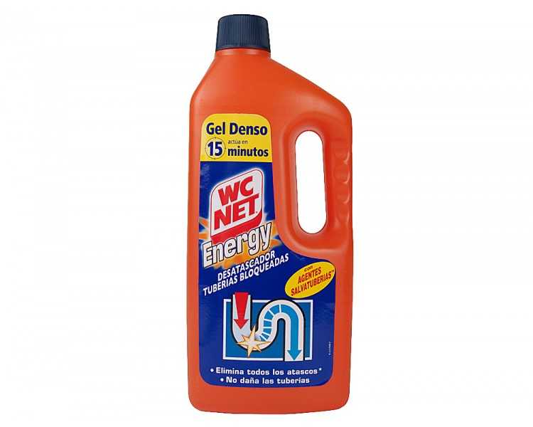 Desatascador de tuberias gel wc net energy botella de 1 litro