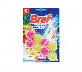 Desinfectante y ambientador de inodoro bref wc poder activo hawaii 50 g blister de 2 unidades