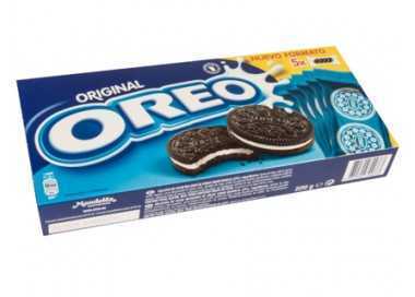 Galleta oreo original caja de 5 paquetes de 4 unidades 220 gr