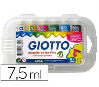 Tempera giotto 7,5 ml estuche 6 colores surtidos