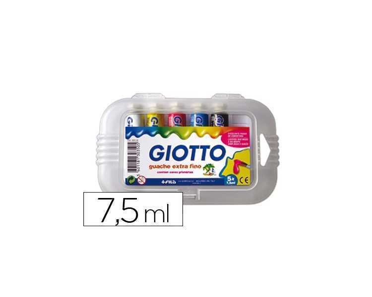 Tempera giotto 7,5 ml estuche 5 colores surtidos
