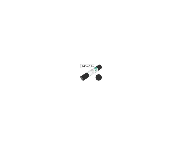 Rollo adhesivo liderpapel unicolor negro mate rollo de 0,45 x 20 mt