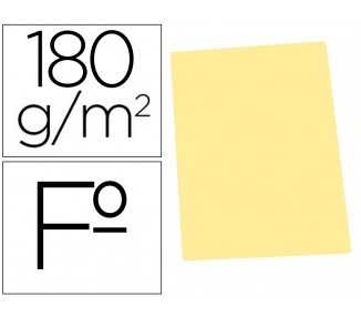 Subcarpeta cartulina gio folio amarillo pastel 180 g/m2