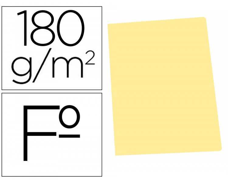 Subcarpeta cartulina gio folio amarillo pastel 180 g/m2