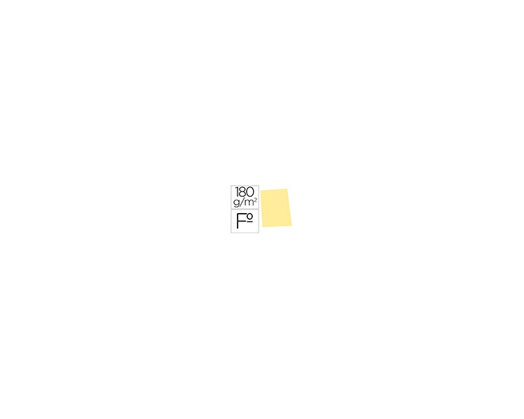 Subcarpeta cartulina gio folio amarillo pastel 180 g/m2