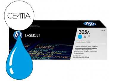 Toner hp 305a laserjet m351/m451/m375/m475 cian 2600 pag