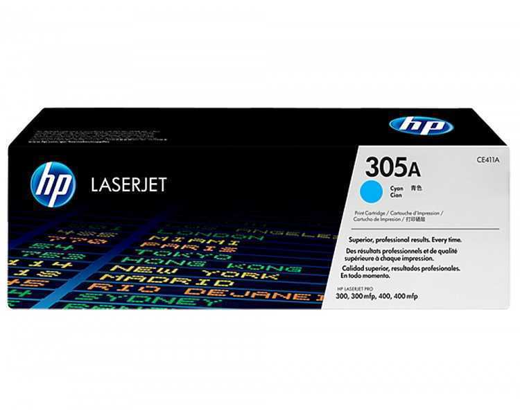 Toner hp 305a laserjet m351/m451/m375/m475 cian 2600 pag