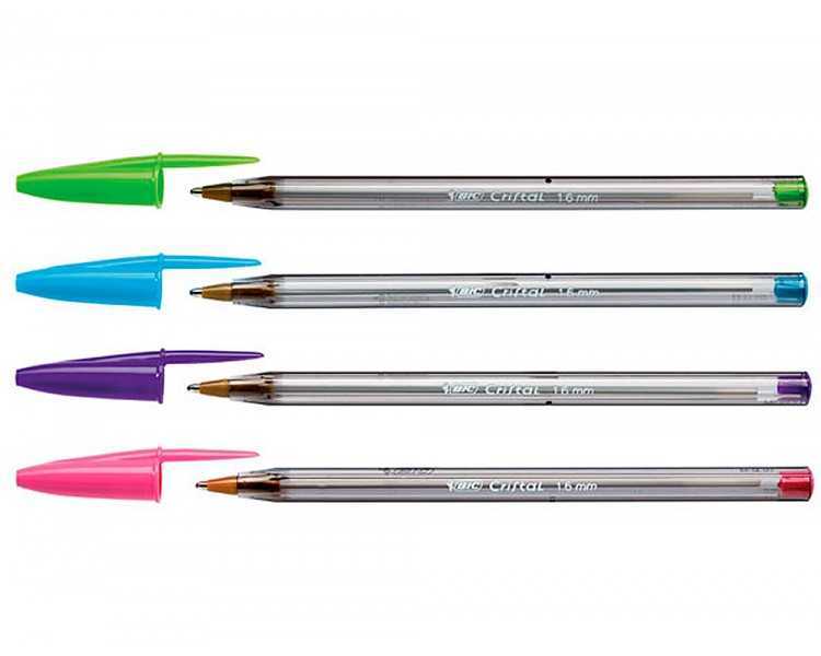 Boligrafo bic cristal large fashion cajas de 20 unidades colores surtidos
