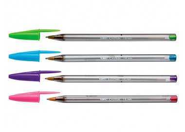 Boligrafo bic cristal large fashion cajas de 20 unidades colores surtidos