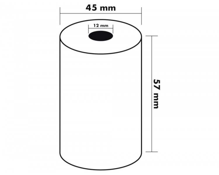 Rollo sumadora q-connect termico 57x45x11 mm 58 gr sin bisfenol a
