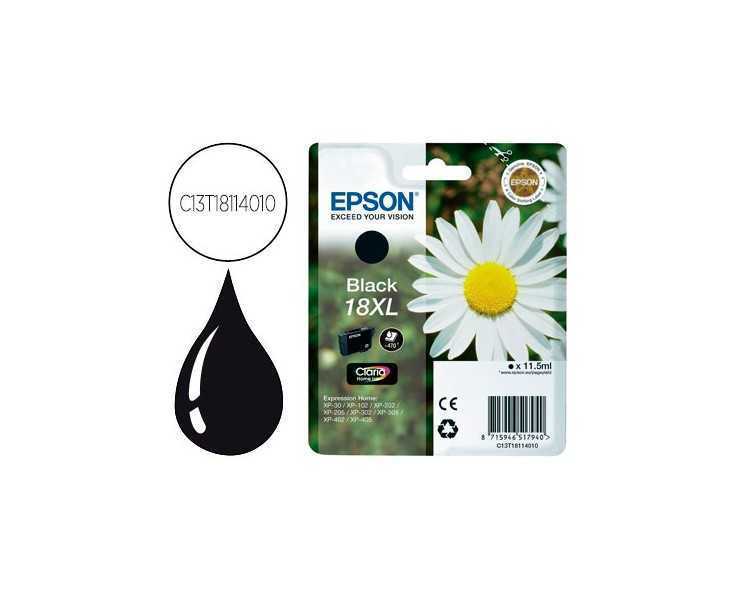 Ink-jet epson t18xl negro expression home xp-102 xp-205 xp-305 xp-405 capacidad 470 pag