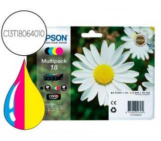 Ink-jet epson multipack t18 negro amarillo cyan y magenta xp-102 px-202 px-205xp-305 xp-405