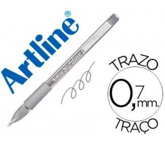 Boligrafo artline 1900 softline tinta aceite metalico plata