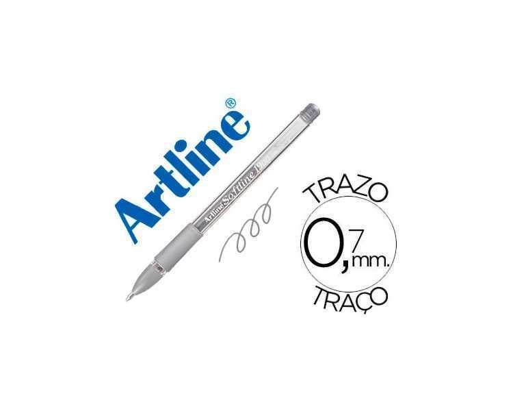 Boligrafo artline 1900 softline tinta aceite metalico plata