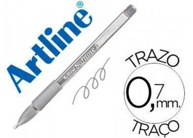 Boligrafo artline 1900 softline tinta aceite metalico plata