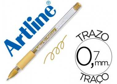 Boligrafo artline 1900 softline tinta aceite metalico oro