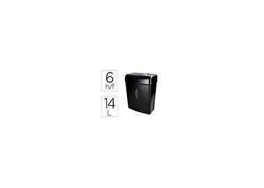 Destructora de documentos q-connect kf17970 capacidad de corte 6 h destruye grapas clips y tarjetas papelera 14l Destructora de documentos q-connect kf17970 capacidad de corte 6 h destruye grapas clips y tarjetas papelera 14l