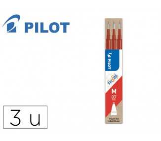 Recambio boligrafo pilot frixion ball rojo caja de 3 unidades