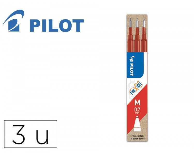 Recambio boligrafo pilot frixion ball rojo caja de 3 unidades