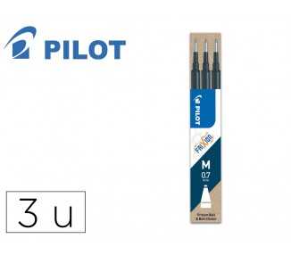 Recambio boligrafo pilot frixion ball negro caja de 3 unidades