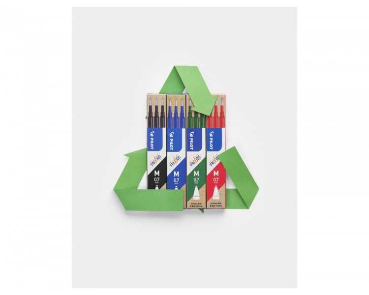 Recambio boligrafo pilot frixion ball negro caja de 3 unidades