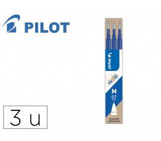 Recambio boligrafo pilot frixion ball azul caja de 3 unidades