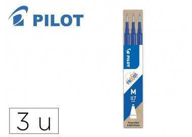 Recambio boligrafo pilot frixion ball azul caja de 3 unidades